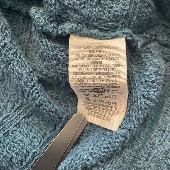 Free People We‎ The Free Teal Thien's Hacci Sweater Top Size Small - Picture 12 of 13